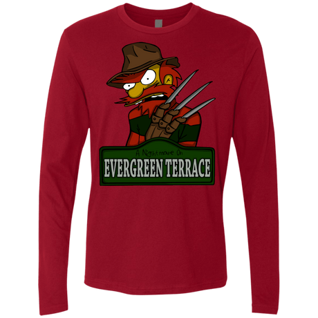 T-Shirts Cardinal / Small A Nightmare on Springfield Sin Tramas Men's Premium Long Sleeve