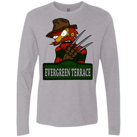 T-Shirts Heather Grey / Small A Nightmare on Springfield Sin Tramas Men's Premium Long Sleeve