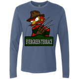 T-Shirts Indigo / Small A Nightmare on Springfield Sin Tramas Men's Premium Long Sleeve