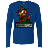 T-Shirts Royal / Small A Nightmare on Springfield Sin Tramas Men's Premium Long Sleeve