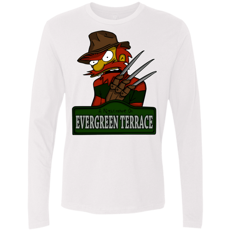 T-Shirts White / Small A Nightmare on Springfield Sin Tramas Men's Premium Long Sleeve