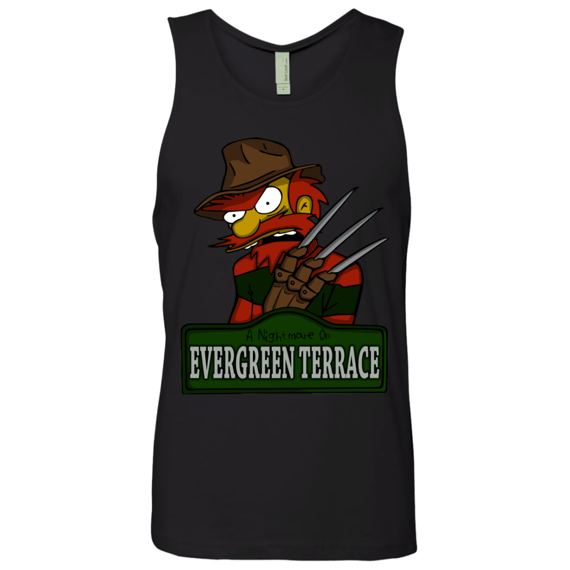 T-Shirts Black / Small A Nightmare on Springfield Sin Tramas Men's Premium Tank Top