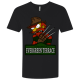 T-Shirts Black / X-Small A Nightmare on Springfield Sin Tramas Men's Premium V-Neck