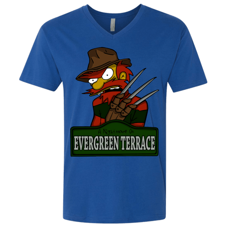 T-Shirts Royal / X-Small A Nightmare on Springfield Sin Tramas Men's Premium V-Neck