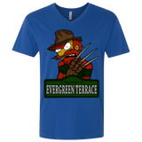 T-Shirts Royal / X-Small A Nightmare on Springfield Sin Tramas Men's Premium V-Neck