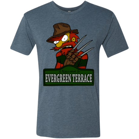 T-Shirts Indigo / Small A Nightmare on Springfield Sin Tramas Men's Triblend T-Shirt