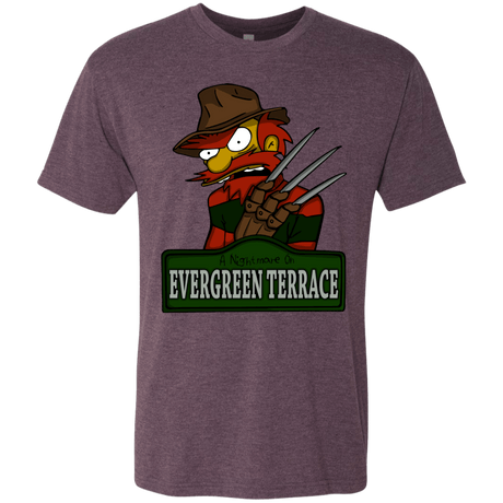 T-Shirts Vintage Purple / Small A Nightmare on Springfield Sin Tramas Men's Triblend T-Shirt