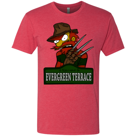 T-Shirts Vintage Red / Small A Nightmare on Springfield Sin Tramas Men's Triblend T-Shirt