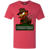 T-Shirts Vintage Red / Small A Nightmare on Springfield Sin Tramas Men's Triblend T-Shirt