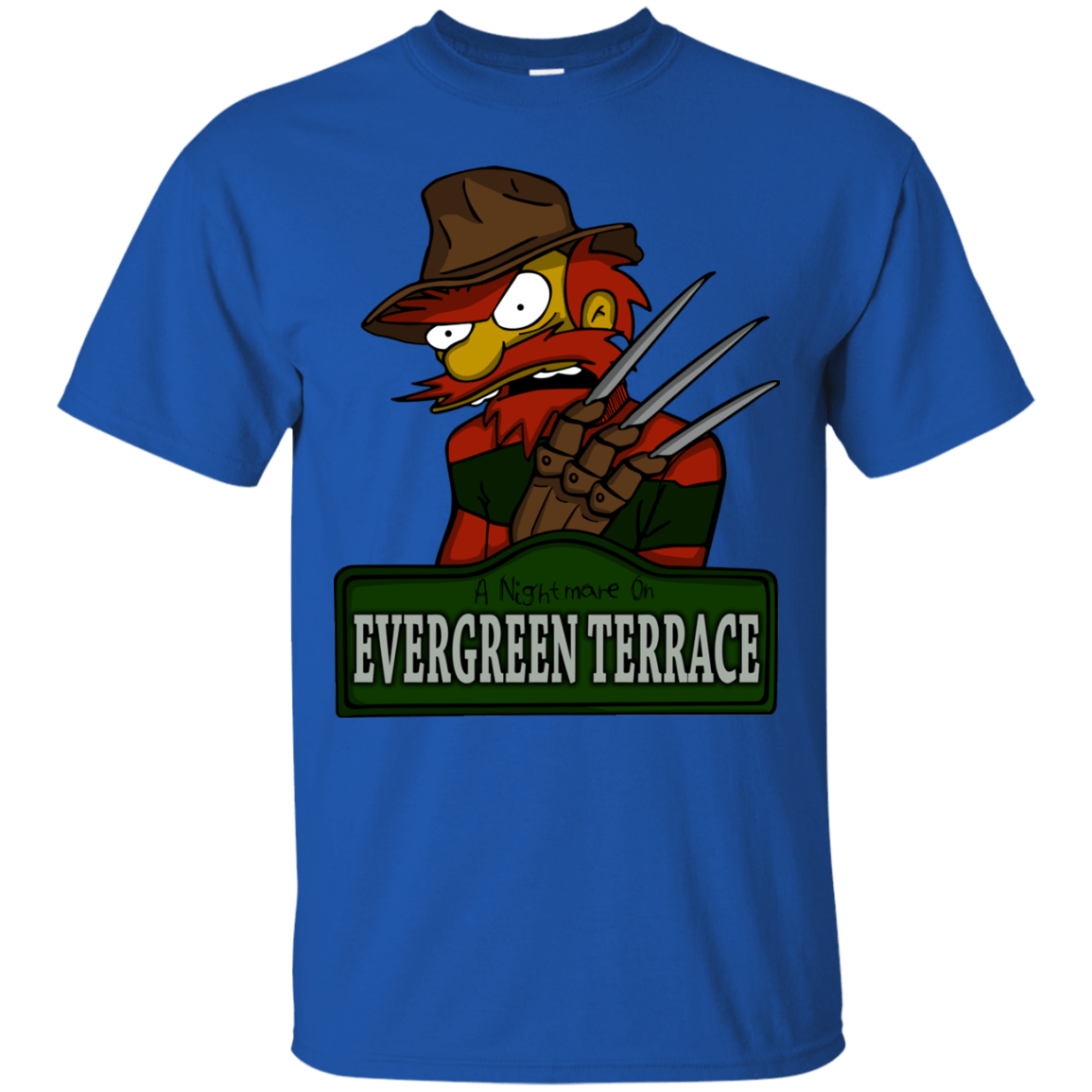 T-Shirts Royal / Small A Nightmare on Springfield Sin Tramas T-Shirt