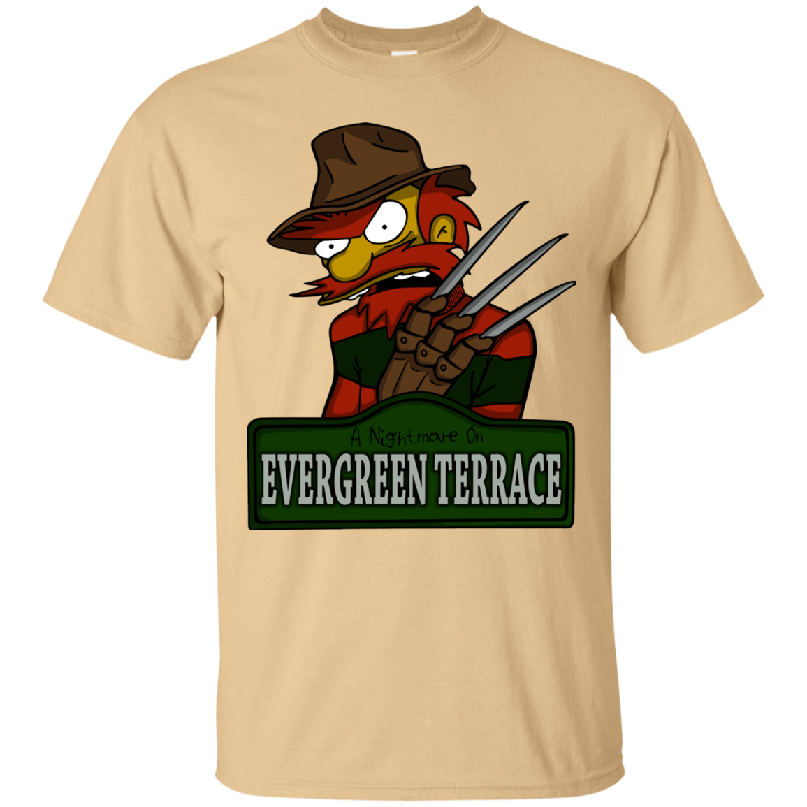 T-Shirts Vegas Gold / Small A Nightmare on Springfield Sin Tramas T-Shirt