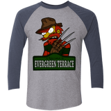 T-Shirts Premium Heather/ Vintage Navy / X-Small A Nightmare on Springfield Sin Tramas Triblend 3/4 Sleeve