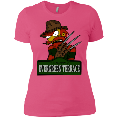 T-Shirts Hot Pink / X-Small A Nightmare on Springfield Sin Tramas Women's Premium T-Shirt