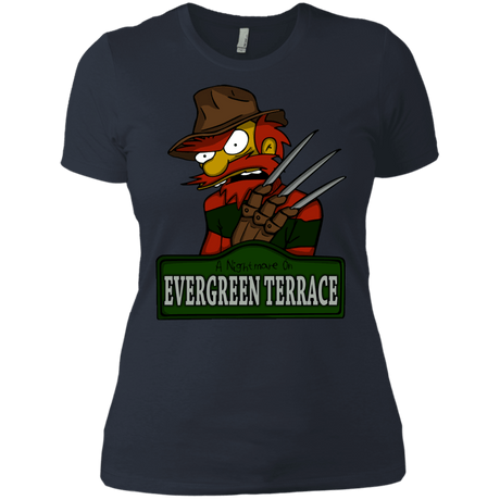 T-Shirts Indigo / X-Small A Nightmare on Springfield Sin Tramas Women's Premium T-Shirt