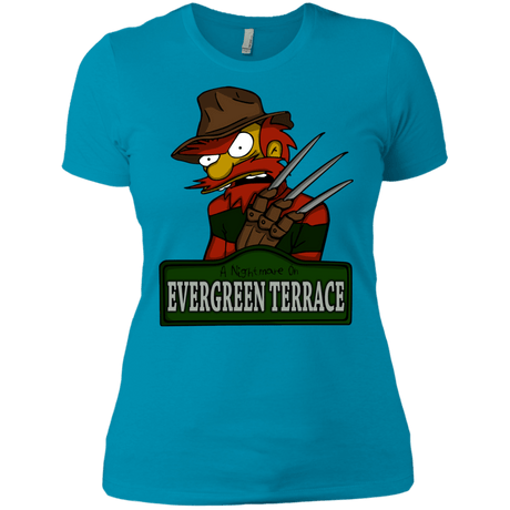T-Shirts Turquoise / X-Small A Nightmare on Springfield Sin Tramas Women's Premium T-Shirt