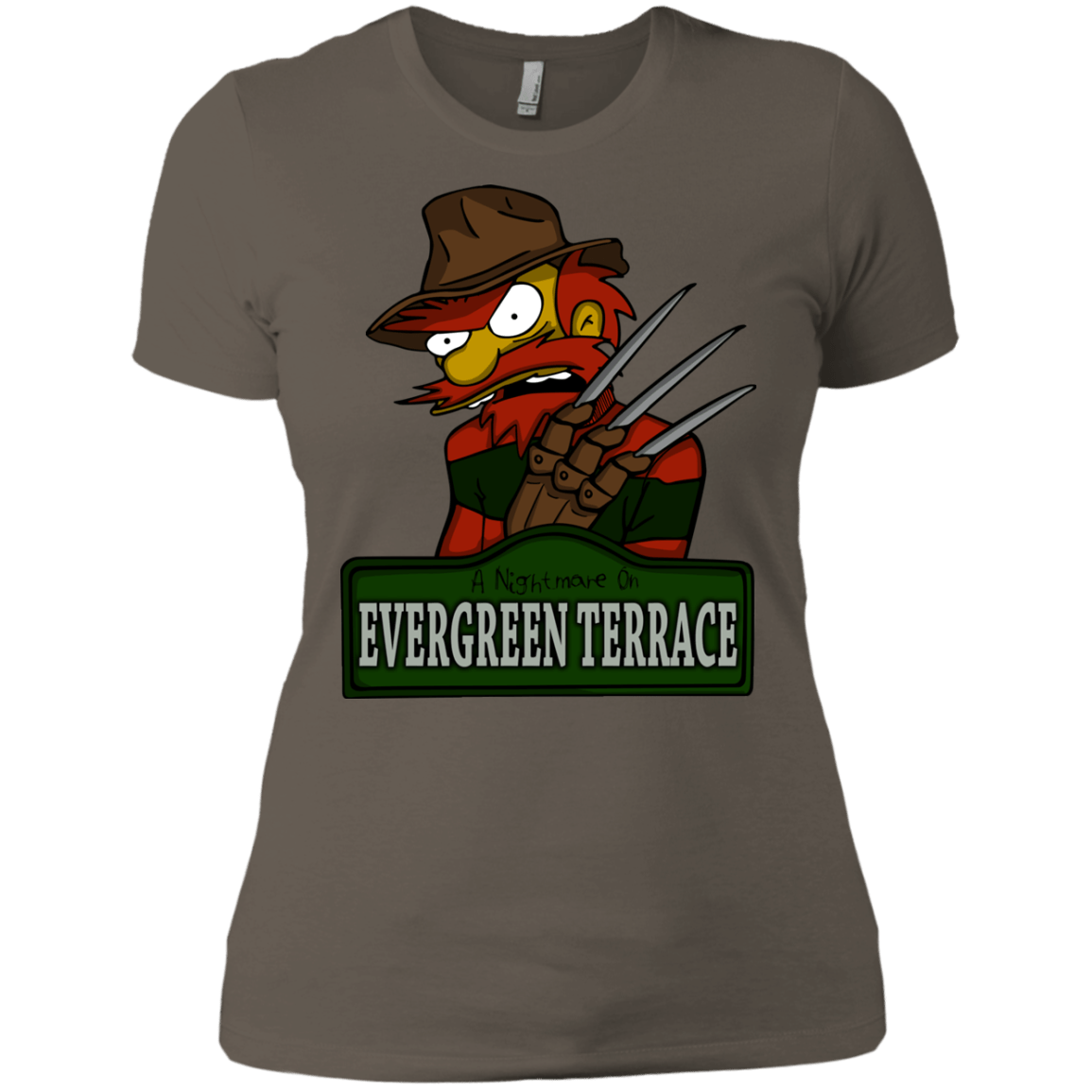 T-Shirts Warm Grey / X-Small A Nightmare on Springfield Sin Tramas Women's Premium T-Shirt