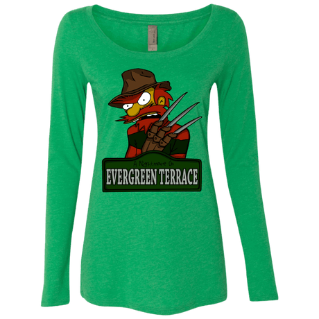 T-Shirts Envy / Small A Nightmare on Springfield Sin Tramas Women's Triblend Long Sleeve Shirt