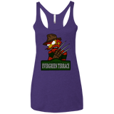 T-Shirts Purple / X-Small A Nightmare on Springfield Sin Tramas Women's Triblend Racerback Tank