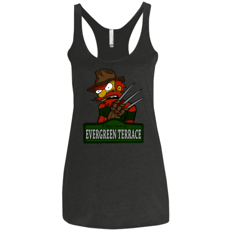 T-Shirts Vintage Black / X-Small A Nightmare on Springfield Sin Tramas Women's Triblend Racerback Tank