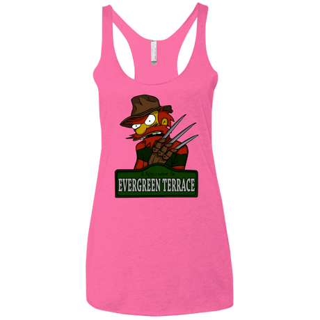 T-Shirts Vintage Pink / X-Small A Nightmare on Springfield Sin Tramas Women's Triblend Racerback Tank