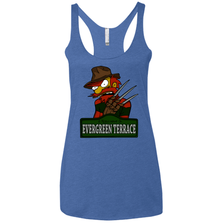 T-Shirts Vintage Royal / X-Small A Nightmare on Springfield Sin Tramas Women's Triblend Racerback Tank