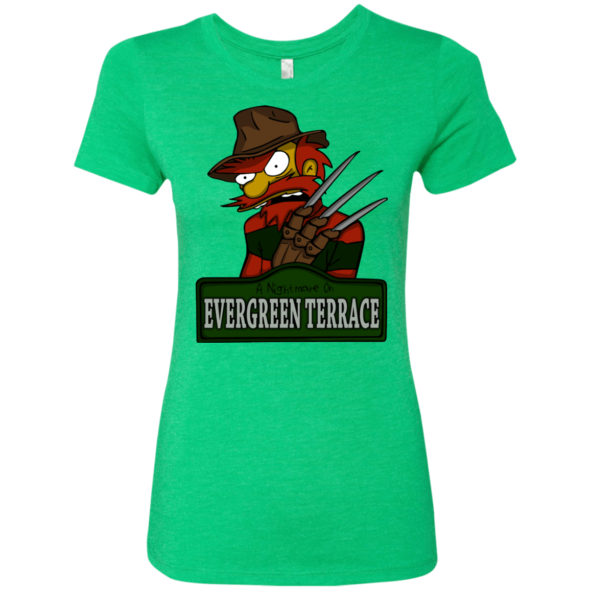 T-Shirts Envy / Small A Nightmare on Springfield Sin Tramas Women's Triblend T-Shirt