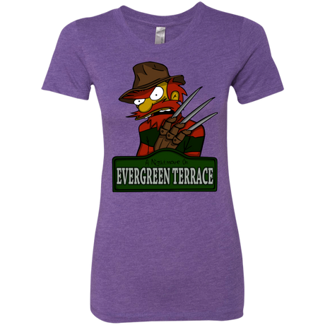 T-Shirts Purple Rush / Small A Nightmare on Springfield Sin Tramas Women's Triblend T-Shirt