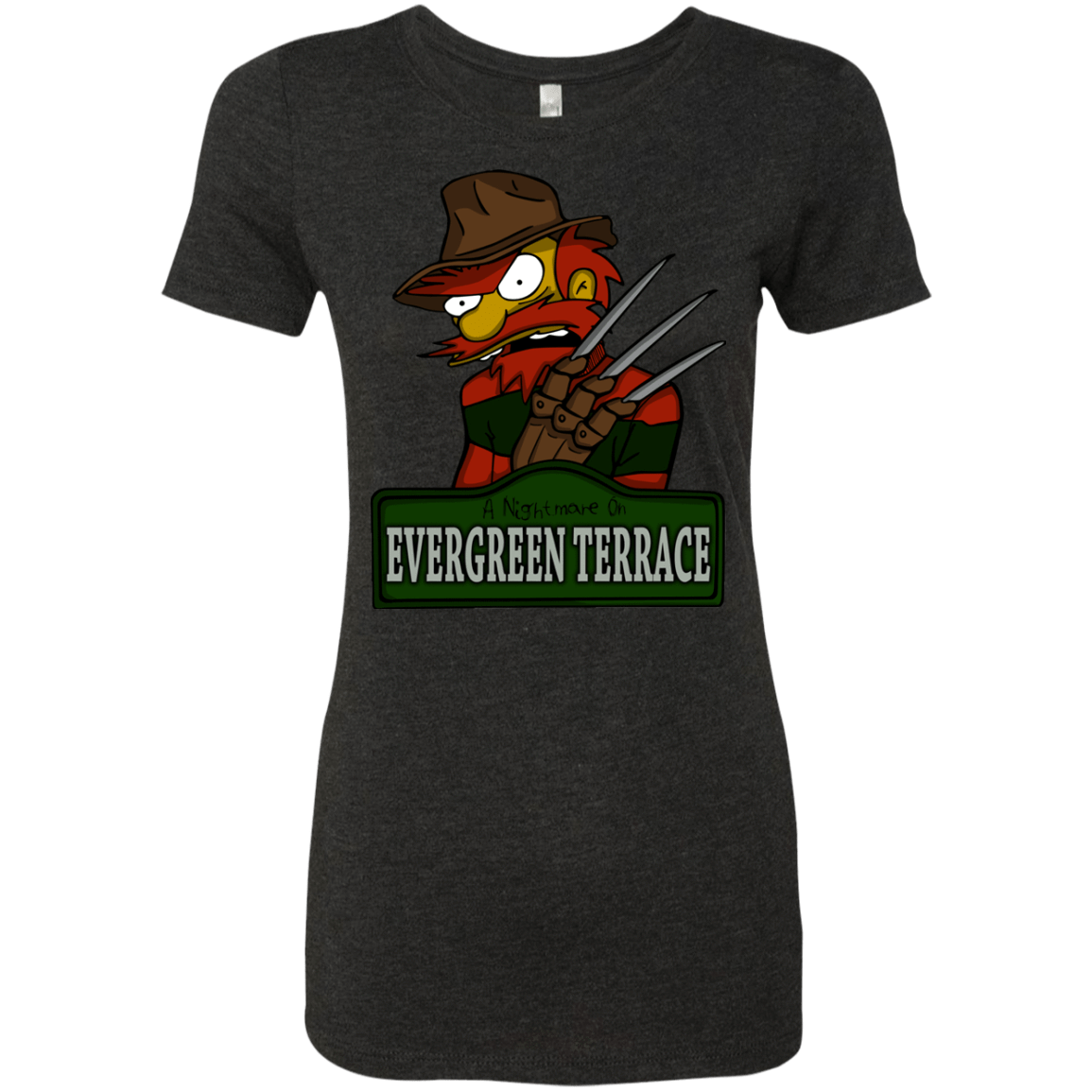 T-Shirts Vintage Black / Small A Nightmare on Springfield Sin Tramas Women's Triblend T-Shirt