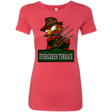 T-Shirts Vintage Red / Small A Nightmare on Springfield Sin Tramas Women's Triblend T-Shirt