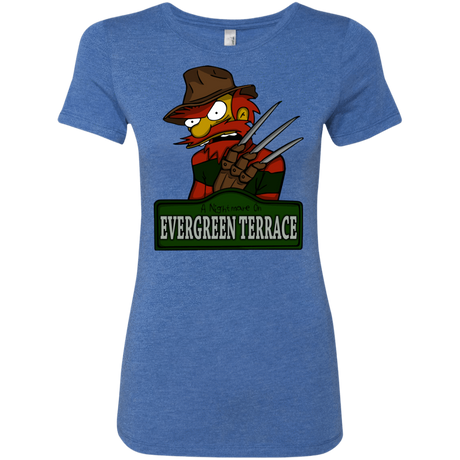 T-Shirts Vintage Royal / Small A Nightmare on Springfield Sin Tramas Women's Triblend T-Shirt