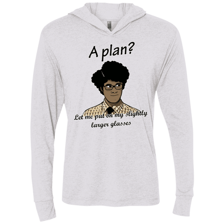 T-Shirts Heather White / X-Small A Plan Triblend Long Sleeve Hoodie Tee