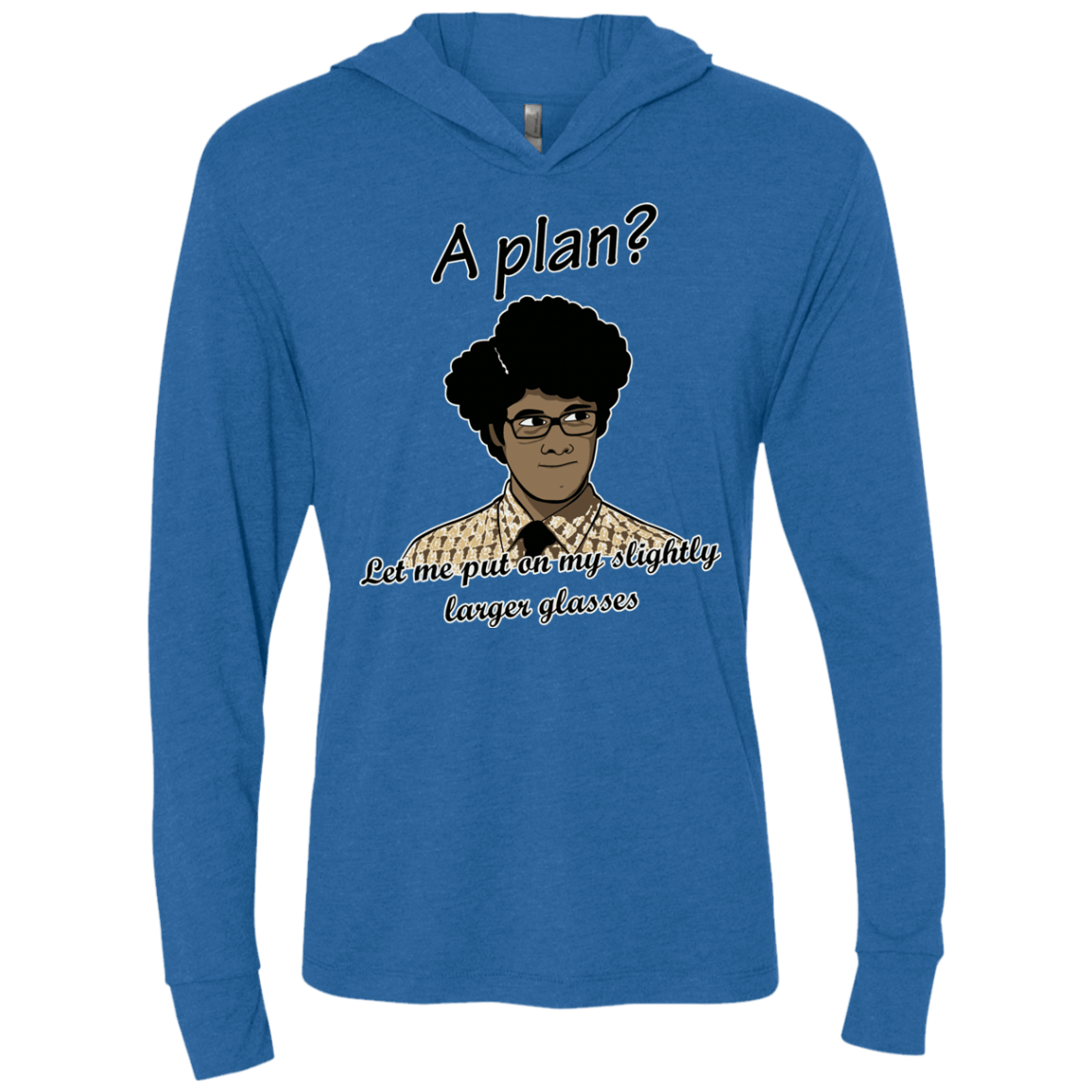T-Shirts Vintage Royal / X-Small A Plan Triblend Long Sleeve Hoodie Tee