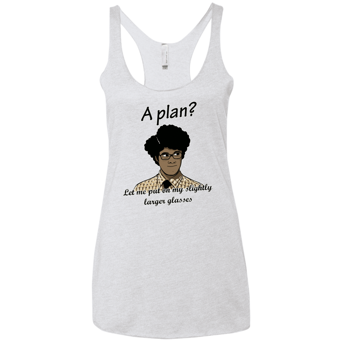 T-Shirts Heather White / X-Small A Plan Women's Triblend Racerback Tank