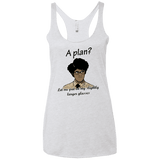 T-Shirts Heather White / X-Small A Plan Women's Triblend Racerback Tank