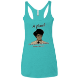 T-Shirts Tahiti Blue / X-Small A Plan Women's Triblend Racerback Tank