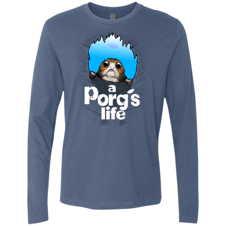 T-Shirts Indigo / Small A Porgs Life Men's Premium Long Sleeve