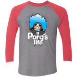 T-Shirts Premium Heather/ Vintage Red / X-Small A Porgs Life Men's Triblend 3/4 Sleeve