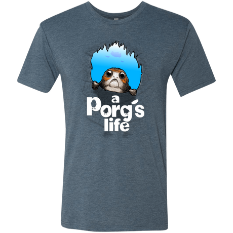 T-Shirts Indigo / Small A Porgs Life Men's Triblend T-Shirt