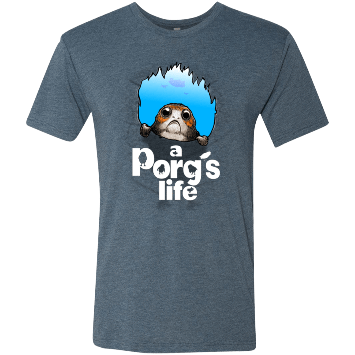 T-Shirts Indigo / Small A Porgs Life Men's Triblend T-Shirt