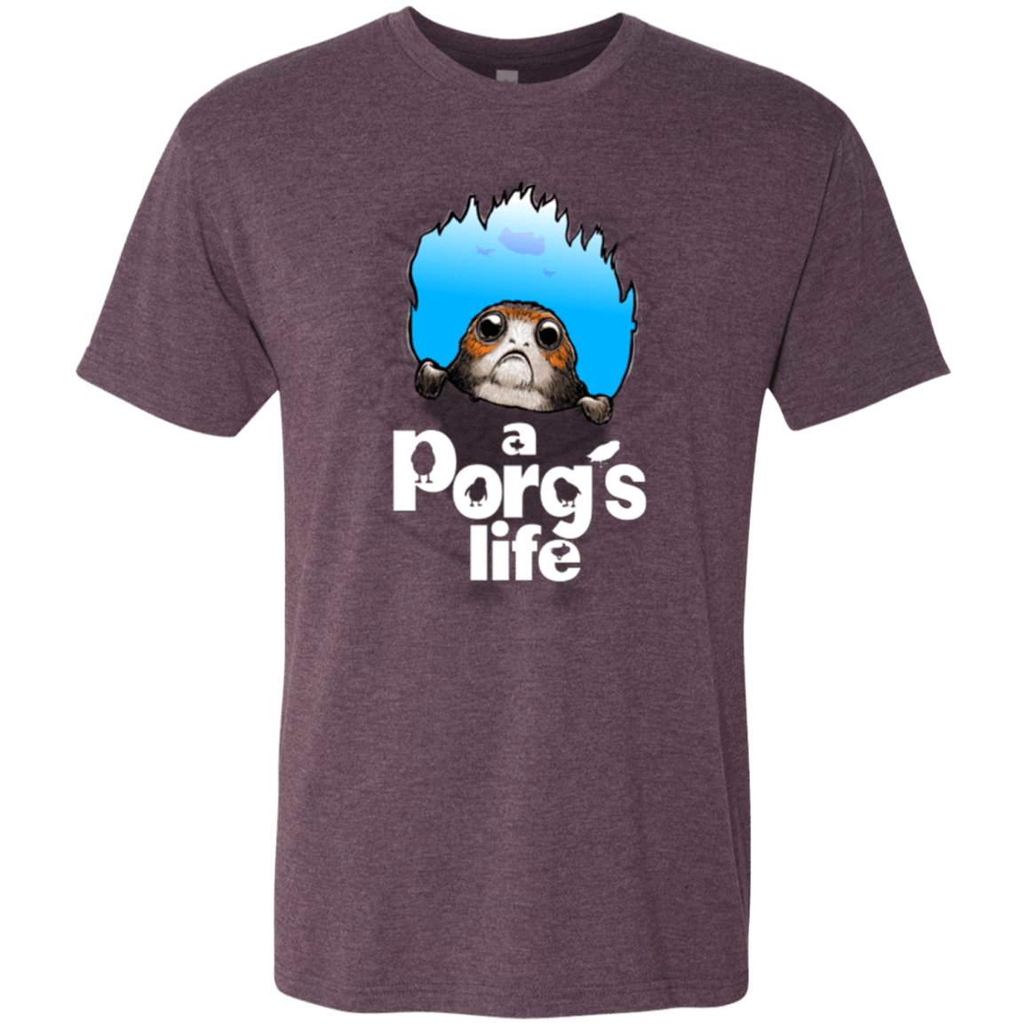 T-Shirts Vintage Purple / Small A Porgs Life Men's Triblend T-Shirt
