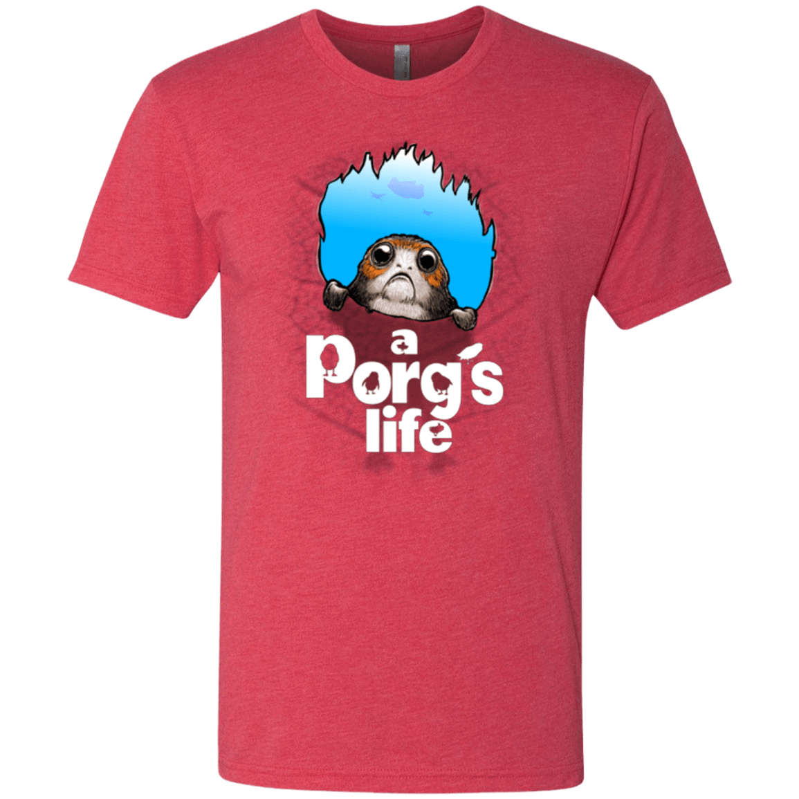 T-Shirts Vintage Red / Small A Porgs Life Men's Triblend T-Shirt