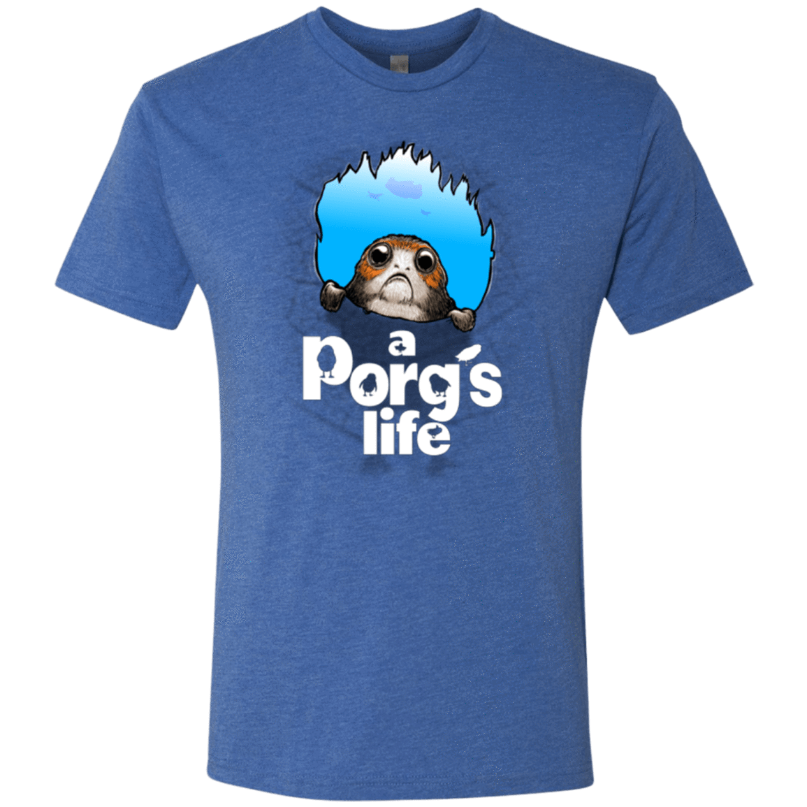 T-Shirts Vintage Royal / Small A Porgs Life Men's Triblend T-Shirt