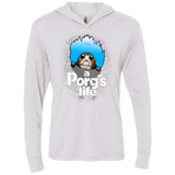T-Shirts Heather White / X-Small A Porgs Life Triblend Long Sleeve Hoodie Tee