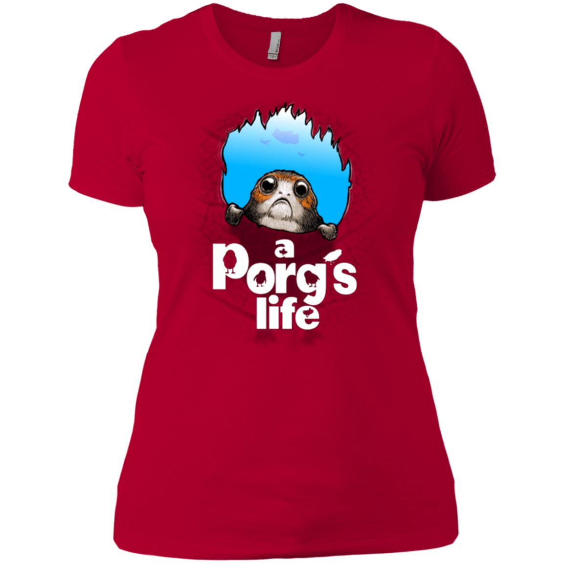 T-Shirts Red / X-Small A Porgs Life Women's Premium T-Shirt