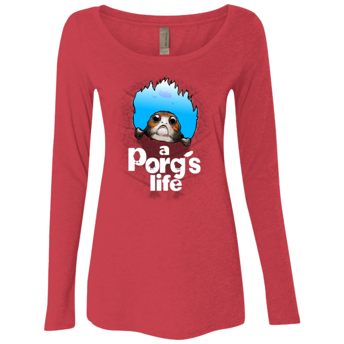 T-Shirts Vintage Red / Small A Porgs Life Women's Triblend Long Sleeve Shirt
