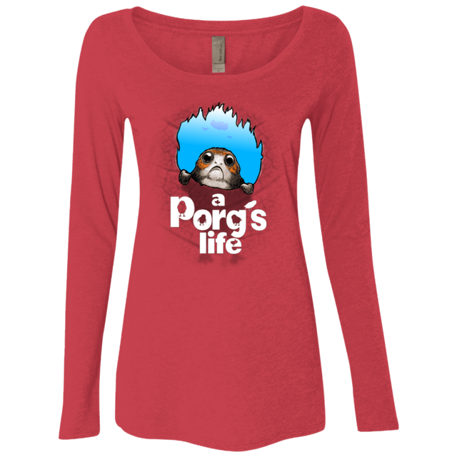T-Shirts Vintage Red / Small A Porgs Life Women's Triblend Long Sleeve Shirt