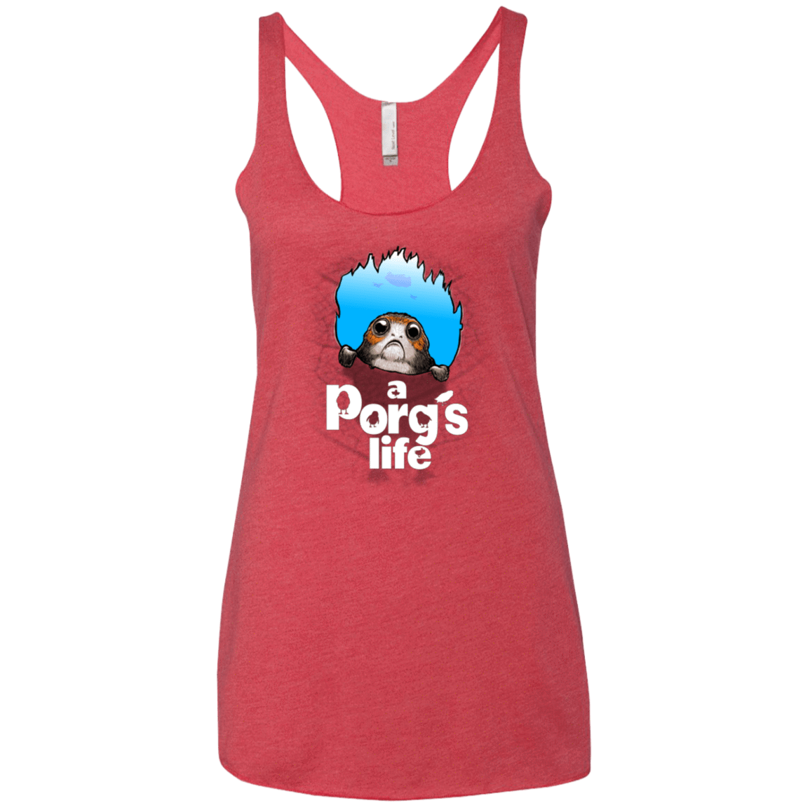 T-Shirts Vintage Red / X-Small A Porgs Life Women's Triblend Racerback Tank