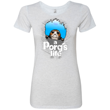 T-Shirts Heather White / Small A Porgs Life Women's Triblend T-Shirt