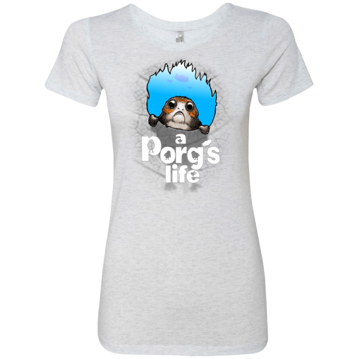 T-Shirts Heather White / Small A Porgs Life Women's Triblend T-Shirt
