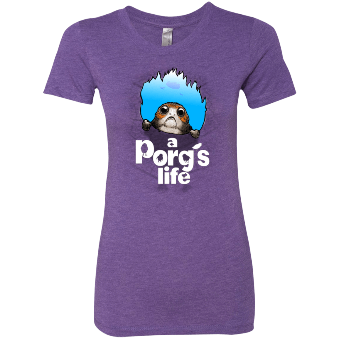 T-Shirts Purple Rush / Small A Porgs Life Women's Triblend T-Shirt
